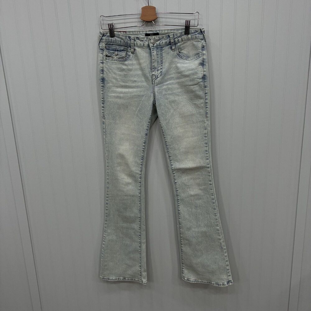 True Religion Women's Size 27 Light Wash Blue Mid Rise Becca Bootcut Jeans